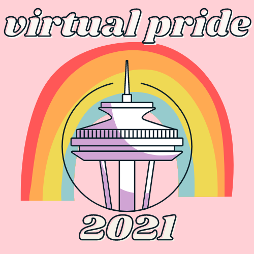 Seattles 2021 Virtual Pride. Art by Halli Conom