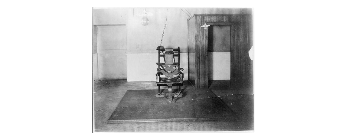 Image Credit: Library of Congress, The electric chair in Auburn State Prison